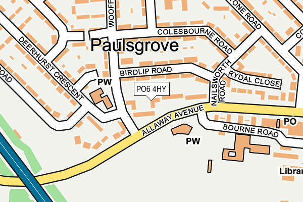 PO6 4HY map - OS OpenMap – Local (Ordnance Survey)