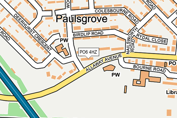 PO6 4HZ map - OS OpenMap – Local (Ordnance Survey)