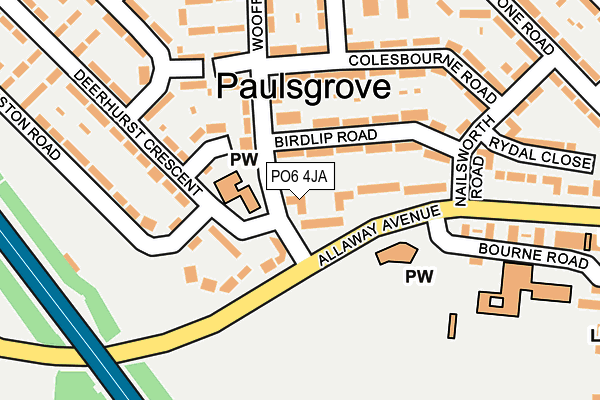 PO6 4JA map - OS OpenMap – Local (Ordnance Survey)