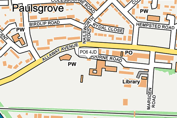 PO6 4JD map - OS OpenMap – Local (Ordnance Survey)