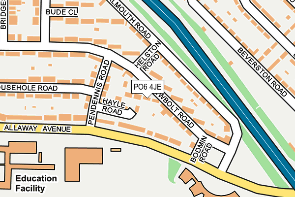 PO6 4JE map - OS OpenMap – Local (Ordnance Survey)