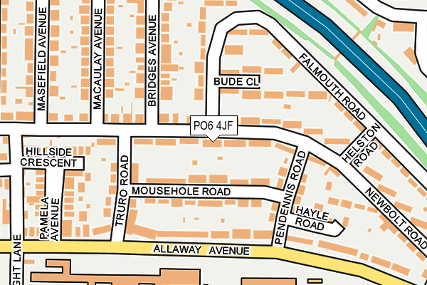 PO6 4JF map - OS OpenMap – Local (Ordnance Survey)