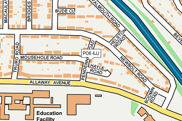 PO6 4JJ map - OS OpenMap – Local (Ordnance Survey)