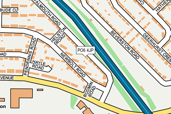 PO6 4JP map - OS OpenMap – Local (Ordnance Survey)