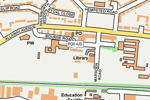 PO6 4JS map - OS OpenMap – Local (Ordnance Survey)