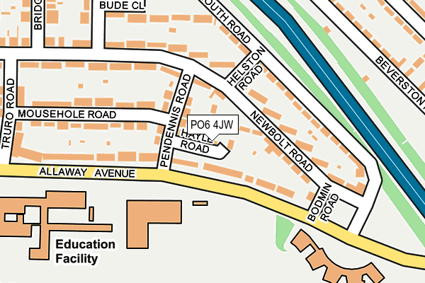 PO6 4JW map - OS OpenMap – Local (Ordnance Survey)