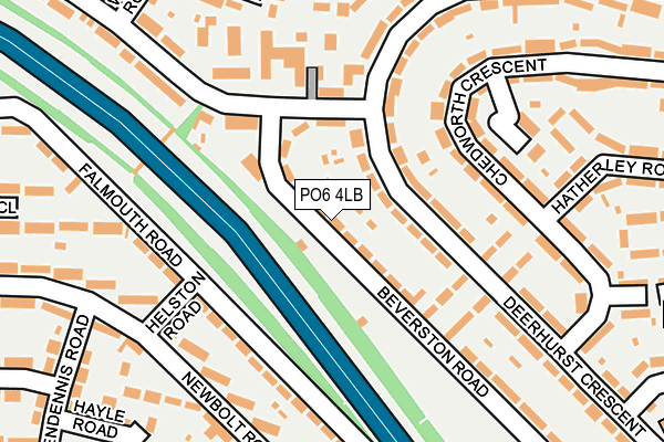 PO6 4LB map - OS OpenMap – Local (Ordnance Survey)