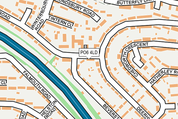 PO6 4LD map - OS OpenMap – Local (Ordnance Survey)