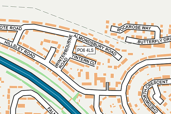 PO6 4LS map - OS OpenMap – Local (Ordnance Survey)