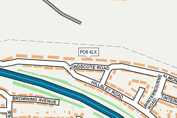 PO6 4LX map - OS OpenMap – Local (Ordnance Survey)