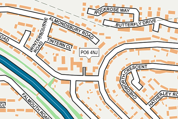 PO6 4NJ map - OS OpenMap – Local (Ordnance Survey)