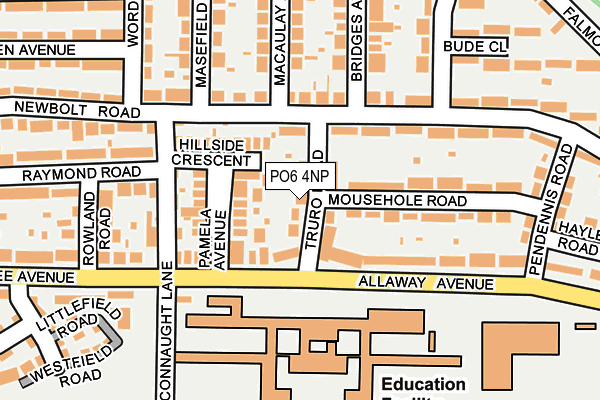 PO6 4NP map - OS OpenMap – Local (Ordnance Survey)