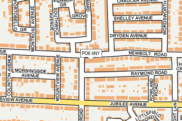 PO6 4NY map - OS OpenMap – Local (Ordnance Survey)