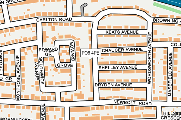 PO6 4PE map - OS OpenMap – Local (Ordnance Survey)