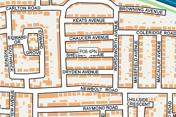 PO6 4PN map - OS OpenMap – Local (Ordnance Survey)