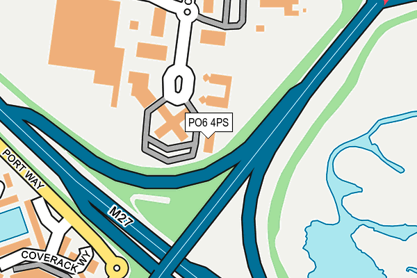PO6 4PS map - OS OpenMap – Local (Ordnance Survey)