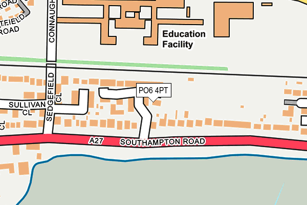 PO6 4PT map - OS OpenMap – Local (Ordnance Survey)