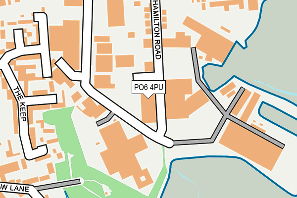 PO6 4PU map - OS OpenMap – Local (Ordnance Survey)