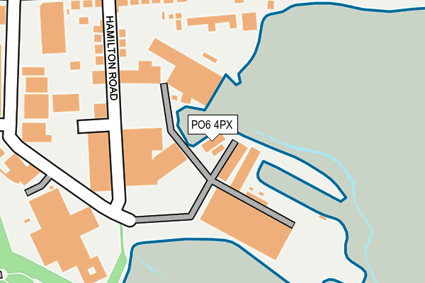 PO6 4PX map - OS OpenMap – Local (Ordnance Survey)