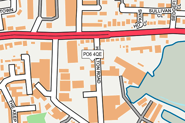 PO6 4QE map - OS OpenMap – Local (Ordnance Survey)