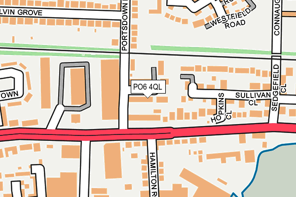 PO6 4QL map - OS OpenMap – Local (Ordnance Survey)