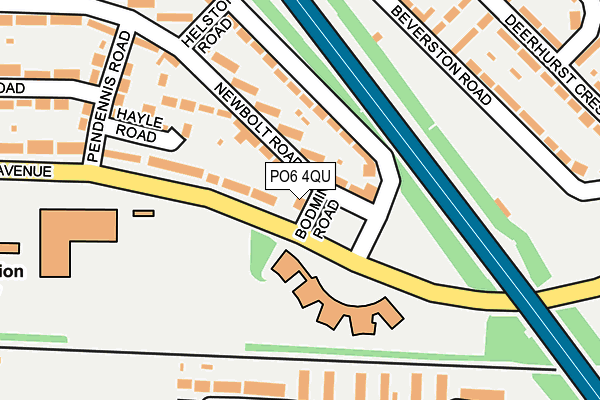 PO6 4QU map - OS OpenMap – Local (Ordnance Survey)