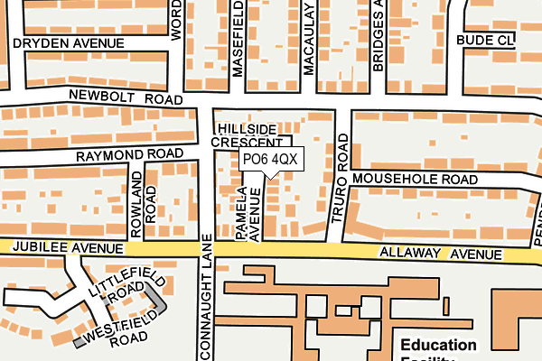 PO6 4QX map - OS OpenMap – Local (Ordnance Survey)