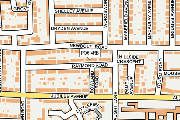 PO6 4RB map - OS OpenMap – Local (Ordnance Survey)