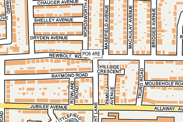 PO6 4RE map - OS OpenMap – Local (Ordnance Survey)