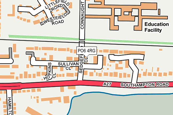 PO6 4RG map - OS OpenMap – Local (Ordnance Survey)