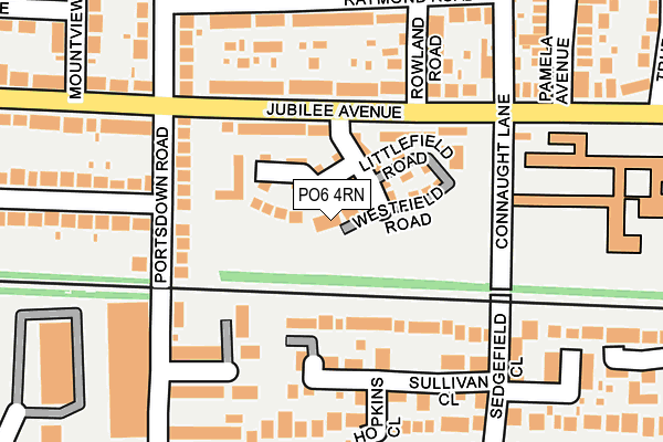 PO6 4RN map - OS OpenMap – Local (Ordnance Survey)