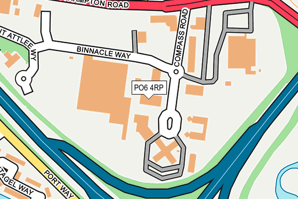 PO6 4RP map - OS OpenMap – Local (Ordnance Survey)