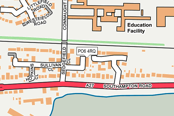 PO6 4RQ map - OS OpenMap – Local (Ordnance Survey)