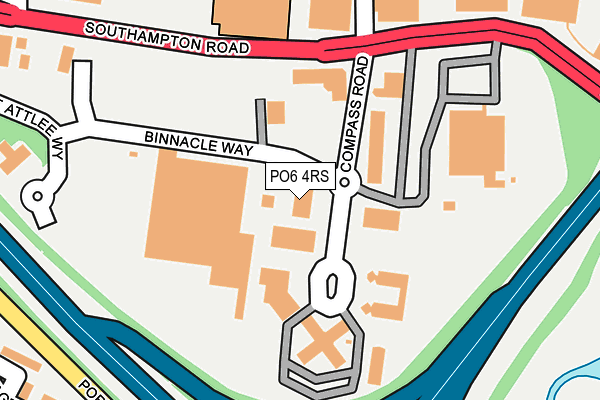 PO6 4RS map - OS OpenMap – Local (Ordnance Survey)