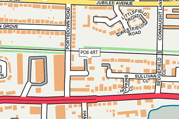 PO6 4RT map - OS OpenMap – Local (Ordnance Survey)