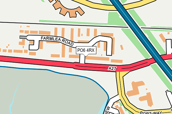 PO6 4RX map - OS OpenMap – Local (Ordnance Survey)