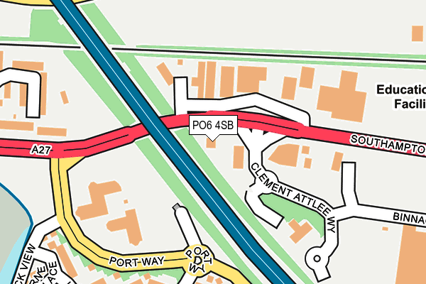 PO6 4SB map - OS OpenMap – Local (Ordnance Survey)