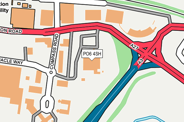 PO6 4SH map - OS OpenMap – Local (Ordnance Survey)