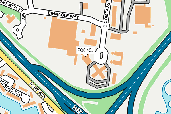 PO6 4SJ map - OS OpenMap – Local (Ordnance Survey)