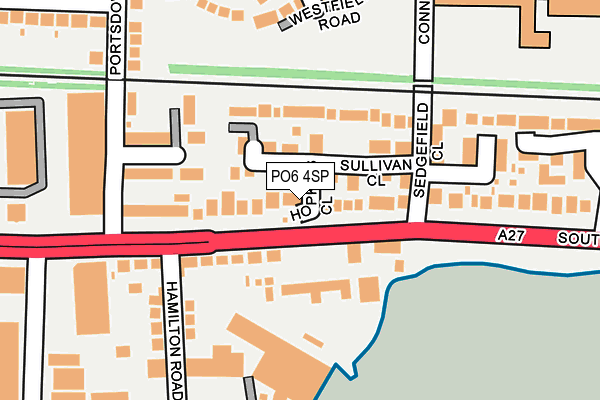 PO6 4SP map - OS OpenMap – Local (Ordnance Survey)