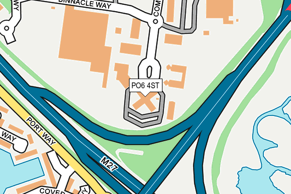 PO6 4ST map - OS OpenMap – Local (Ordnance Survey)