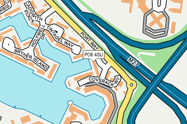 PO6 4SU map - OS OpenMap – Local (Ordnance Survey)