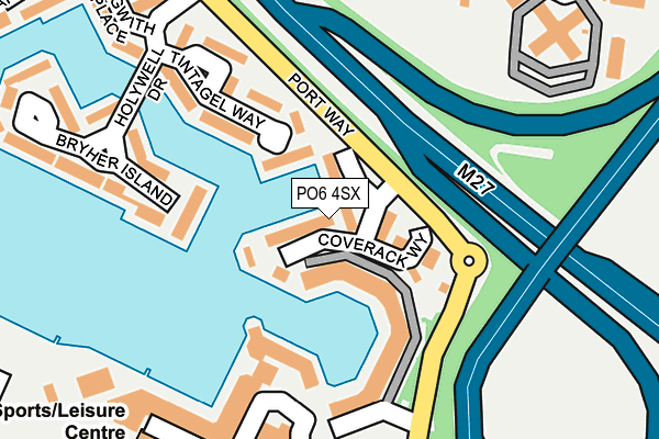 PO6 4SX map - OS OpenMap – Local (Ordnance Survey)