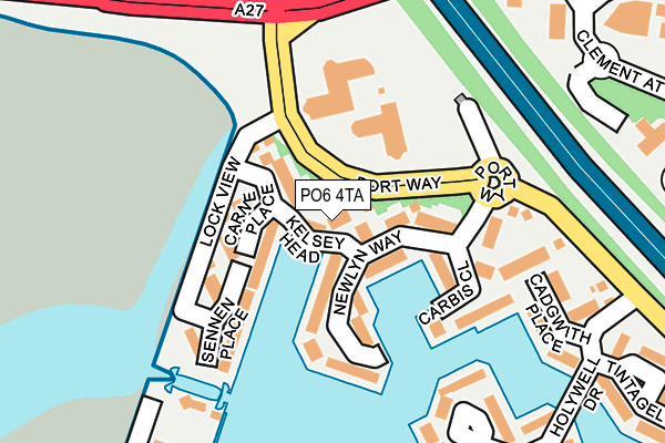 PO6 4TA map - OS OpenMap – Local (Ordnance Survey)