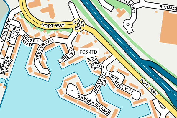 PO6 4TD map - OS OpenMap – Local (Ordnance Survey)