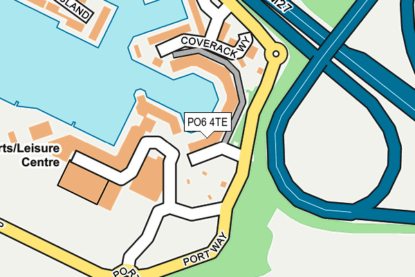 PO6 4TE map - OS OpenMap – Local (Ordnance Survey)