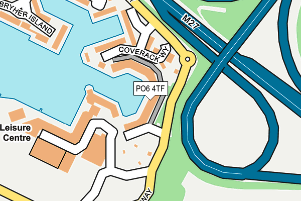 PO6 4TF map - OS OpenMap – Local (Ordnance Survey)