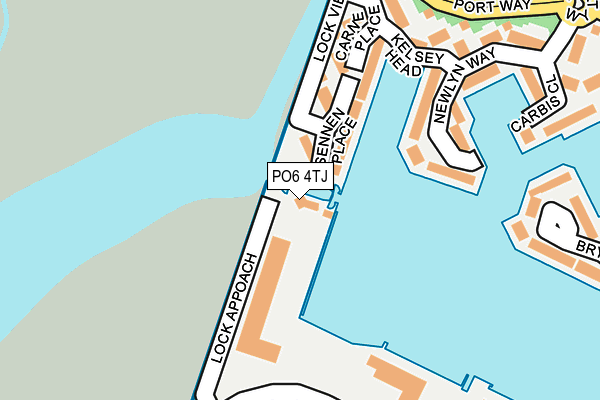 PO6 4TJ map - OS OpenMap – Local (Ordnance Survey)