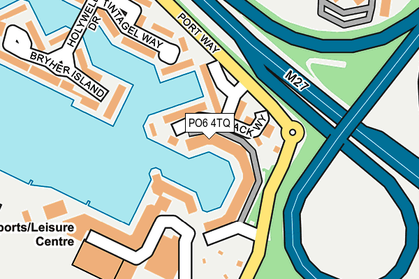 PO6 4TQ map - OS OpenMap – Local (Ordnance Survey)