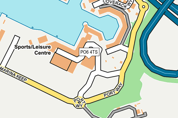 PO6 4TS map - OS OpenMap – Local (Ordnance Survey)